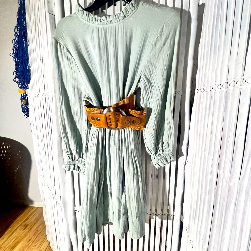 Free People Light Blue Long Sleeve Top